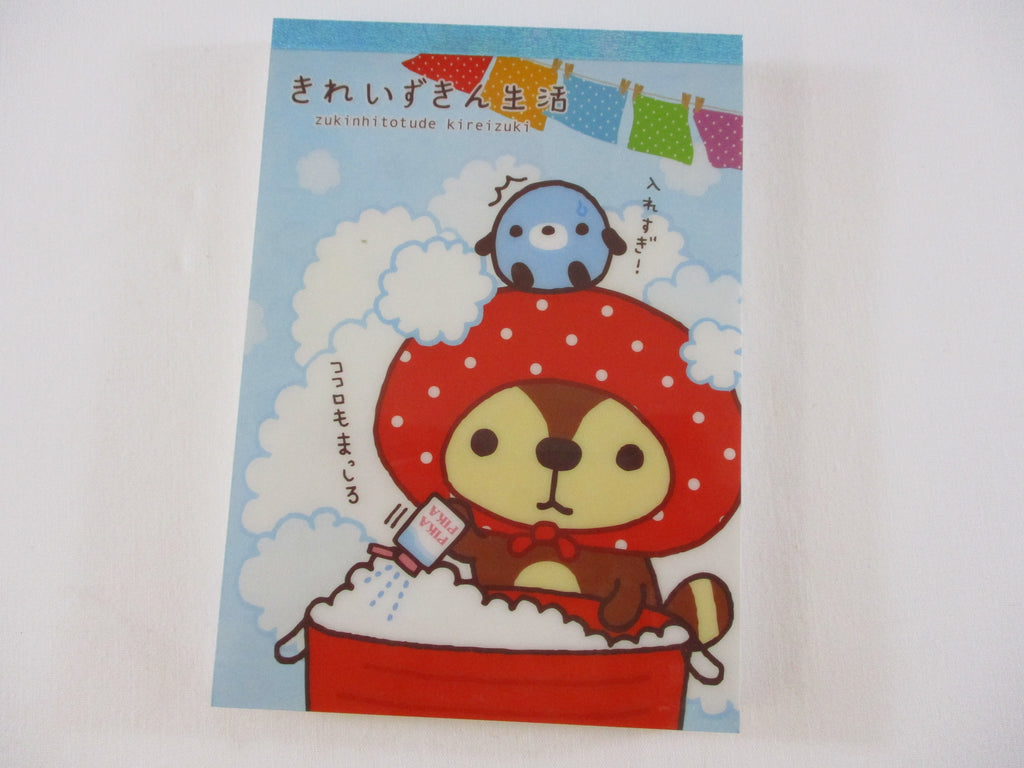 Rare ❤︎ Vintage *ੈ✩‧₊˚ Collectible ✿ Gift - Cute Kawaii San-X Raccoon A Red Panda 4 x 6 Inch Notepad / Memo Pad Diary Journal - Stationery Designer Paper Collection