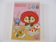Rare ❤︎ Vintage *ੈ✩‧₊˚ Collectible ✿ Gift - Cute Kawaii San-X Raccoon Sweet Cherry Tea Time B Red Panda 4 x 6 Inch Notepad / Memo Pad Diary Journal - Stationery Designer Paper Collection
