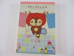Rare ❤︎ Vintage *ੈ✩‧₊˚ Collectible ✿ Gift - Cute Kawaii San-X Raccoon Sweet D Red Panda 4 x 6 Inch Notepad / Memo Pad Diary Journal - Stationery Designer Paper Collection