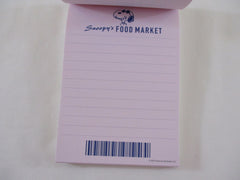 Rare ❤︎ *ੈ✩‧₊˚ Collectible ✿ Gift - Cute Kawaii Peanuts Snoopy Cartful Food Market 4 x 6 Inch Notepad / Memo Pad Diary Journal - Stationery Designer Paper Collection