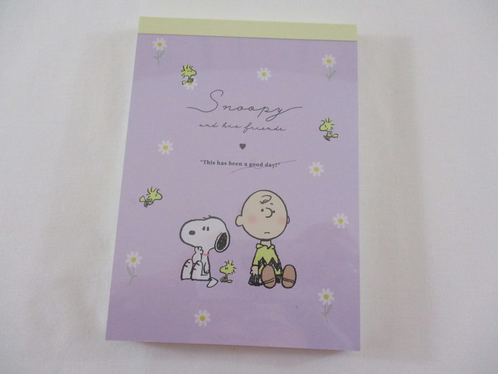 Rare ❤︎ *ੈ✩‧₊˚ Collectible ✿ Gift - Cute Kawaii Peanuts Snoopy & Friends 4 x 6 Inch Notepad / Memo Pad Diary Journal - Stationery Designer Paper Collection