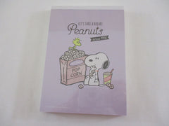 Rare ❤︎ *ੈ✩‧₊˚ Collectible ✿ Gift - Cute Kawaii Peanuts Snoopy Popcorn 4 x 6 Inch Notepad / Memo Pad Diary Journal - Stationery Designer Paper Collection