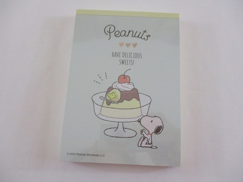 Rare ❤︎ *ੈ✩‧₊˚ Collectible ✿ Gift - Cute Kawaii Peanuts Snoopy Sweets 4 x 6 Inch Notepad / Memo Pad Diary Journal - Stationery Designer Paper Collection