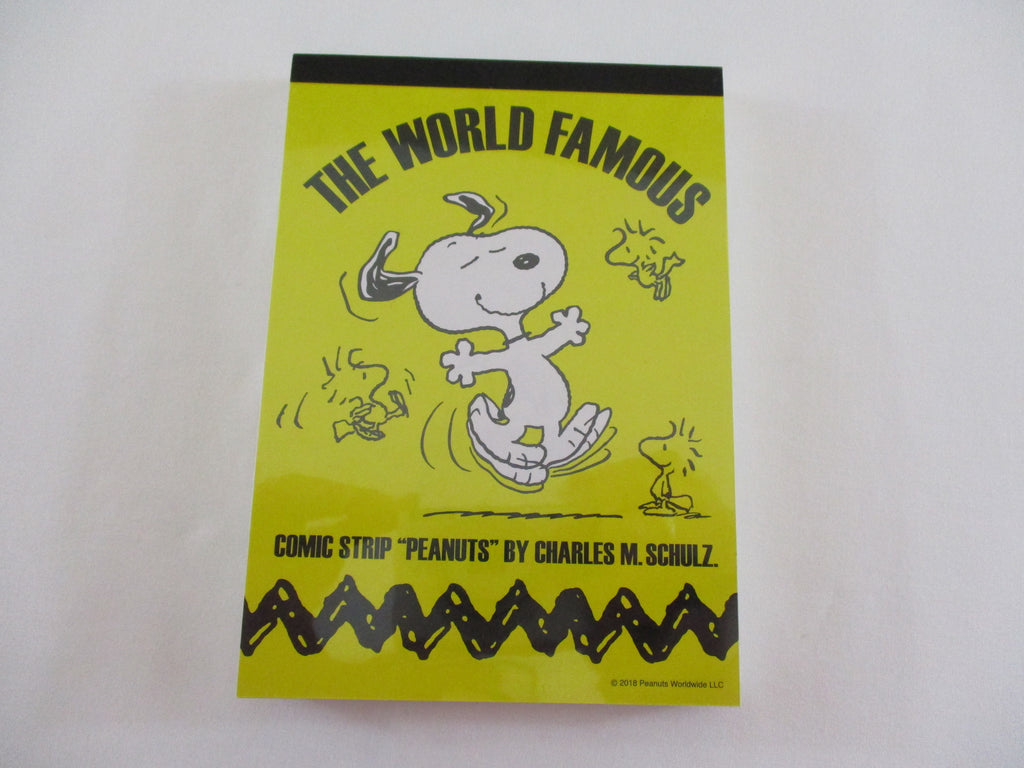 Rare ❤︎ *ੈ✩‧₊˚ Collectible ✿ Gift - Cute Kawaii World Famous Peanuts Snoopy 4 x 6 Inch Notepad / Memo Pad Diary Journal - Stationery Designer Paper Collection