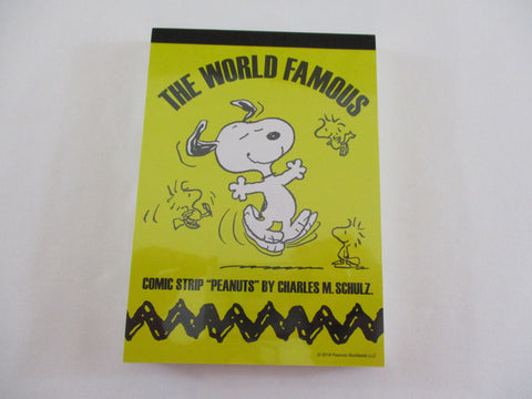 Rare ❤︎ *ੈ✩‧₊˚ Collectible ✿ Gift - Cute Kawaii World Famous Peanuts Snoopy 4 x 6 Inch Notepad / Memo Pad Diary Journal - Stationery Designer Paper Collection