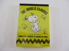 Rare ❤︎ *ੈ✩‧₊˚ Collectible ✿ Gift - Cute Kawaii World Famous Peanuts Snoopy 4 x 6 Inch Notepad / Memo Pad Diary Journal - Stationery Designer Paper Collection