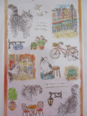 Cute Kawaii Mind Wave Cat Tabby Daily Scenery Sticker Sheet A Scenic Walk in the Neighborhood - for Journal Planner Diary Craft Gift Schedule Notebook Creative Art