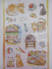 Cute Kawaii Mind Wave Cat Tabby Daily Scenery Sticker Sheet C Scenic Walk in the Neighborhood - for Journal Planner Diary Craft Gift Schedule Notebook Creative Art