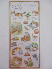 Cute Kawaii Mind Wave Cat Tabby Daily Scenery Sticker Sheet F Scenic Nap Cozy Time - for Journal Planner Diary Craft Gift Schedule Notebook Creative Art