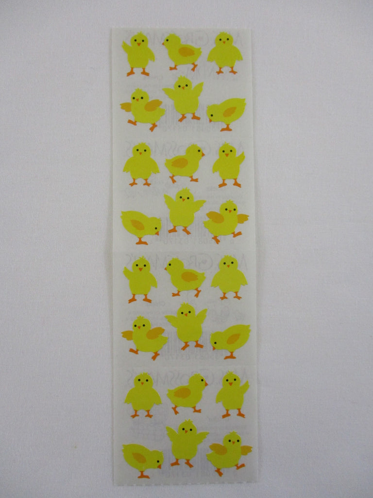 Mrs Grossman 2 x 6.5 Baby Chicks Animal Sticker Sheet / Module - Vintage & Collectible - Stationery Journal Scrapbook Diary Notebook Planner Schedule Gift