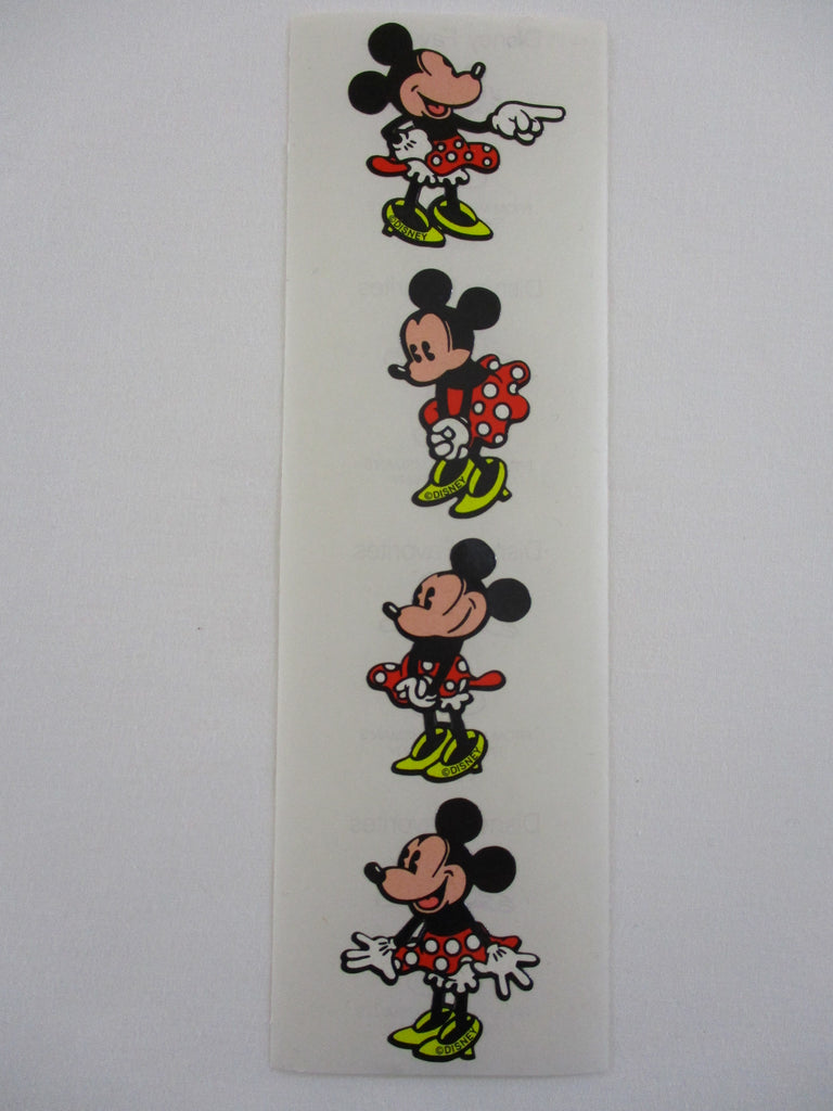 Mrs Grossman 2 x 6.5 Disney Favorites Minnie Mouse Sticker Sheet / Module - Vintage & Collectible