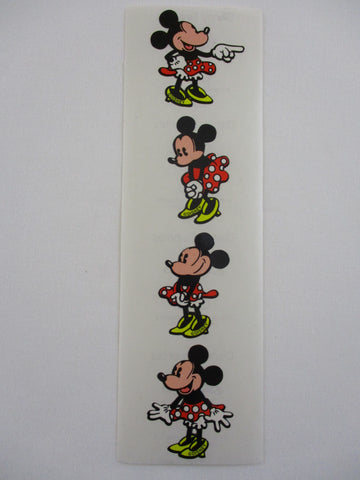 Mrs Grossman 2 x 6.5 Disney Favorites Minnie Mouse Sticker Sheet / Module - Vintage & Collectible
