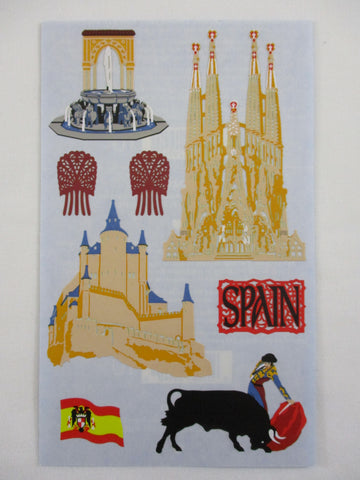 Mrs Grossman 4 x 6.5 Destinations - Spain Sticker Sheet - Vintage & Collectible