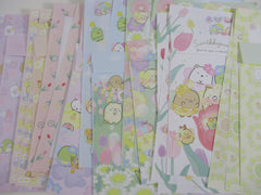 Cute Kawaii San-X Sumikko Gurashi 8 Flower Garden Letter Sets - Writing Paper Envelope Stationery Penpal