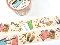 Cute Kawaii Saien Washi / Masking Deco Tape - Fashion Travel Working Outfit - for Scrapbooking Journal Planner Craft