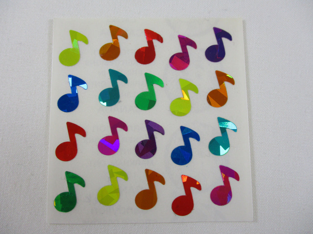 Sandylion Animals Music Notes Prismatic Sticker Sheet / Module - Vintage & Collectible