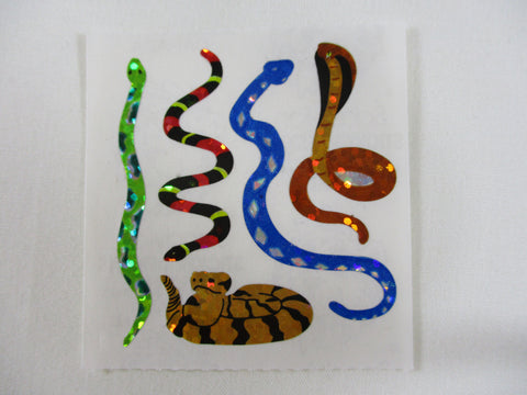 Sandylion Snake Glitter Sticker Sheet / Module - Vintage & Collectible