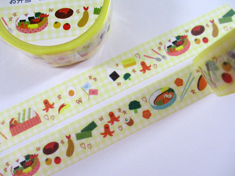 Cute Kawaii Saien Washi / Masking Deco Tape - Food Lunch Box Broccoli Sushi Salmon Rice - for Scrapbooking Journal Planner Craft