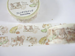 Cute Kawaii Saien Washi / Masking Deco Tape - Dog Bulldog Pet - for Scrapbooking Journal Planner Craft