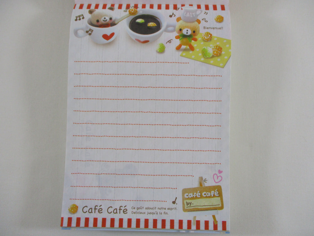 Notepad Cafe Cute Kawaii VHTF Vintage Collectible Kamio Cafe Cafe 4 x 6 Inch Notepa ...