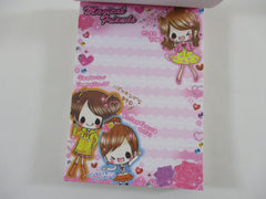 Cute Kawaii HTF Vintage Collectible Kamio Magical Girl Friends 4 x 6 Inch Notepad / Memo Pad - Stationery Designer Paper Collection