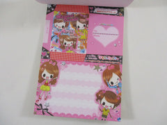 Cute Kawaii HTF Vintage Collectible Kamio Magical Girl Friends 4 x 6 Inch Notepad / Memo Pad - Stationery Designer Paper Collection