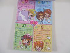 Cute Kawaii HTF Vintage Collectible Q-lia Girl Friends 4 x 6 Inch Notepad / Memo Pad - Stationery Designer Paper Collection