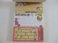 Cute Kawaii HTF Vintage Collectible Kamio Happy Dental 4 x 6 Inch Notepad / Memo Pad - Stationery Designer Paper Collection