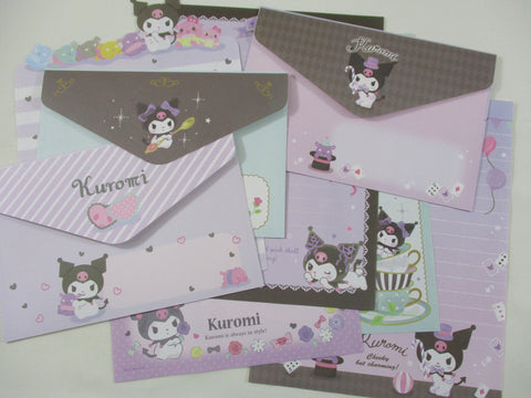 Cute Kawaii Sanrio Kuromi Letter Sets - Writing Paper Envelope Stationery Penpal