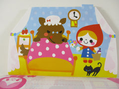 Cute Kawaii HTF Vintage Collectible Kamio Red Riding Hood Die cut 4 x 6 Inch Notepad / Memo Pad - Stationery Designer Paper Collection