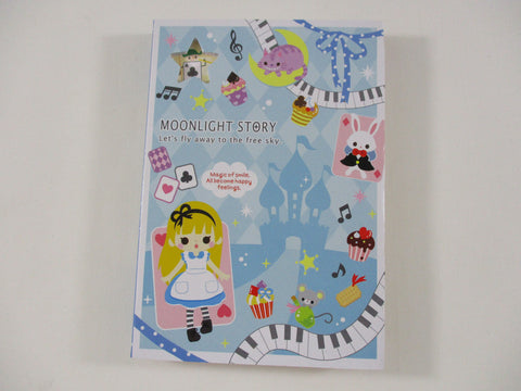 Cute Kawaii HTF Vintage Collectible Q-lia Alice Moonlight 4 x 6 Inch Notepad / Memo Pad - Stationery Designer Paper Collection