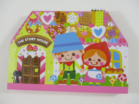 Cute Kawaii HTF Vintage Collectible Kamio Story House Die cut 4 x 6 Inch Notepad / Memo Pad - Stationery Designer Paper Collection