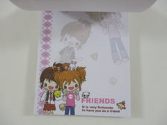 Cute Kawaii HTF Best Friends Forever 4 x 6 Inch Notepad / Memo Pad - Stationery Designer Paper Collection