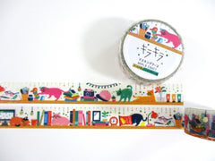 Cute Kawaii World Craft Washi / Masking Deco Tape - Cat in Craft Stationery Desk Room - for Scrapbooking Journal Planner Craft