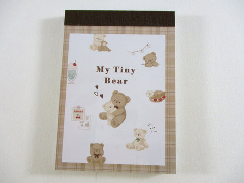 Cute Kawaii Kamio My Tiny Bear Mini Notepad / Memo Pad - Stationery Designer Paper Collection