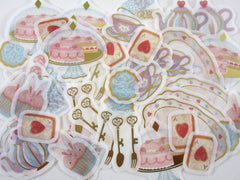 Cute Kawaii Papier Platz Flake Stickers Sack - Strawberry Cake Royal Tea Time - for Journal Agenda Planner Scrapbooking Craft Schedule