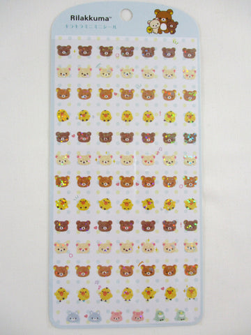 Cute Kawaii San-X Rilakkuma Bear Glittery Sticker Sheet 2023 - E Classic for Planner Journal Scrapbook Craft