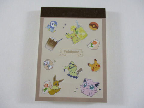 Cute Kawaii Pokemon Pocket Monster Nintendo Mini Notepad / Memo Pad Kamio - A - Stationery Designer Paper Collectible Gift