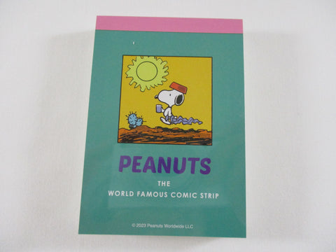 Cute Kawaii Peanuts Snoopy Mini Notepad / Memo Pad Kamio - I Vintage Sunny Day - Stationery Designer Paper Collection