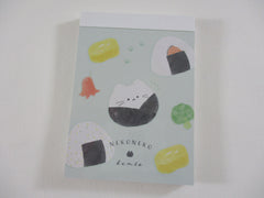 Cute Kawaii Kamio Neko Bento Rice Ball Sushi Cat Food Mini Notepad / Memo Pad - Stationery Designer Paper Collection