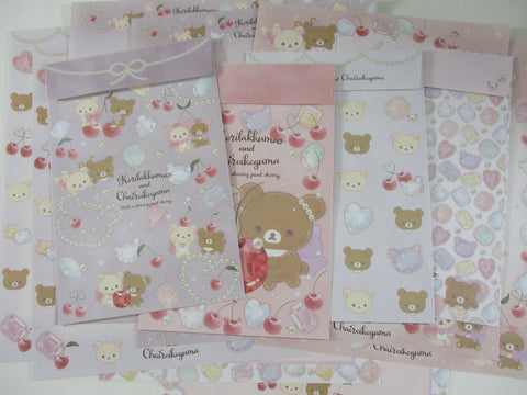 Cute Kawaii San-X Rilakkuma Korilakkuma Cherries Letter Sets - 2022 - Stationery Writing Paper Envelope Penpal (Copy)