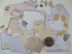 Cat Dog Write on message Label Flake Stickers - 24 pcs - cute kawaii