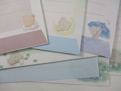 Cute Kawaii Q-Lia Cotton Bear Letter Sets - Stationery Writing Paper Envelope Penpal