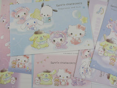 Cute Kawaii Sanrio Characters Hello Kitty Kuromi My Melody Purin Pochacco 2024 Letter Sets - Writing Paper Envelope Stationery