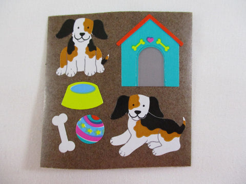 Sandylion Dog Sticker Sheet / Module - Vintage & Collectible - Rare Brown Backing