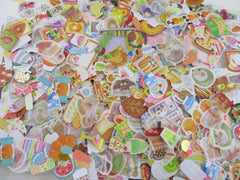 Grab Bag Stickers: 80 pcs FOOD theme flake stickers