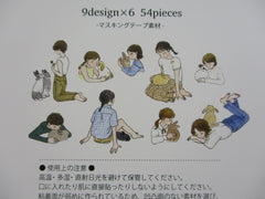 Cute Kawaii Papier Platz Flake Stickers Sack - Rabbit My Pet Friends - for Journal Agenda Planner Scrapbooking Craft
