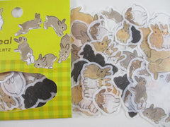 Cute Kawaii Papier Platz Flake Stickers Sack - Rabbit Friends - for Journal Agenda Planner Scrapbooking Craft