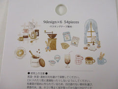 Cute Kawaii Papier Platz Flake Stickers Sack - Sweet Cozy Coffee Home - for Journal Agenda Planner Scrapbooking Craft