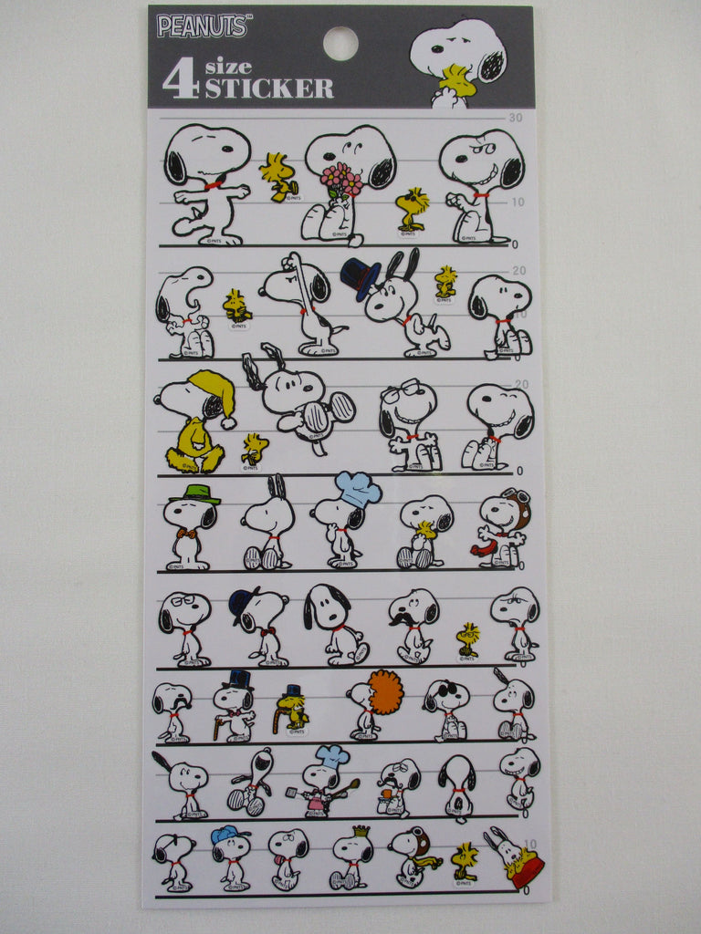 Cute Kawaii Kamio Peanuts Snoopy Sticker Sheet A - for Journal Planner Craft Agenda Scrapbook Stationery Schedule